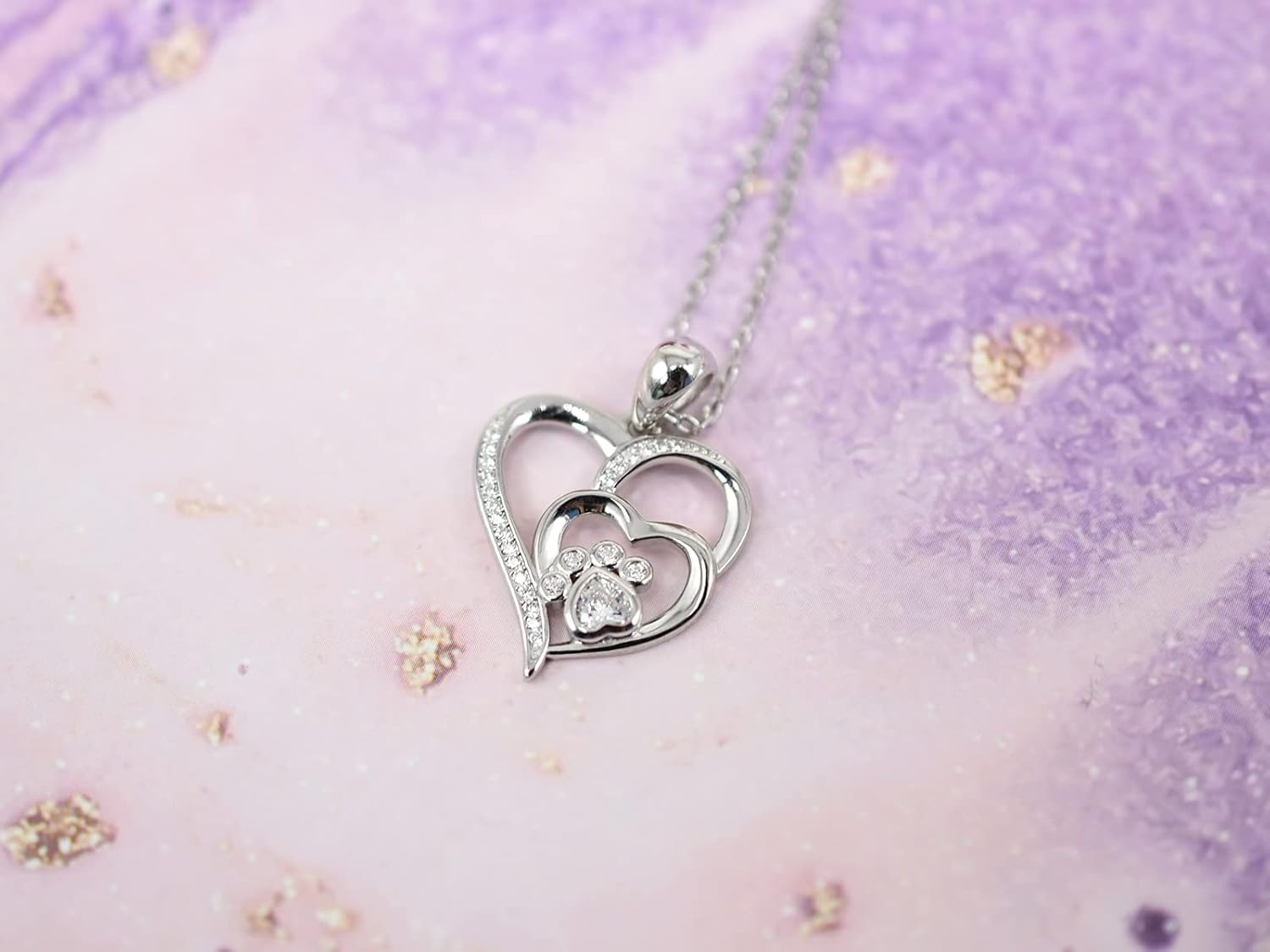 Paw Love Crystal Necklace