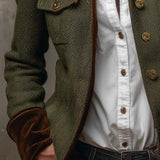 Blazer Vintage da Donna con Rifiniture a Zigzag