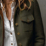 Blazer Vintage da Donna con Rifiniture a Zigzag
