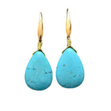 BOUCLES D'OREILLES ÉLÉGANT VINTAGE TURQUOISE GOUTTE