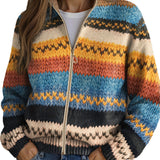 YSEULT | VESTE TRICOTÉE ZIGZAG MULTICOLORE