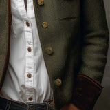 Blazer Vintage da Donna con Rifiniture a Zigzag