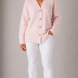 HAZEL | CARDIGAN À BOUTONS CŒUR