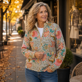 XANTHE | VESTE IMPRIMÉE JARDIN FLEURI VINTAGE