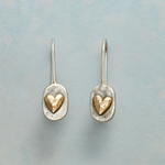 BOUCLES D'OREILLES VINTAGE CŒUR | ARGENT DORÉ