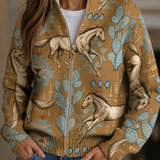 PERPETUA | VESTE ZIPPÉE CHEVAL DU DÉSERT & CACTUS