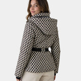 ÉLODIANE | VESTE MATELASSÉE BEIGE À CEINTURE