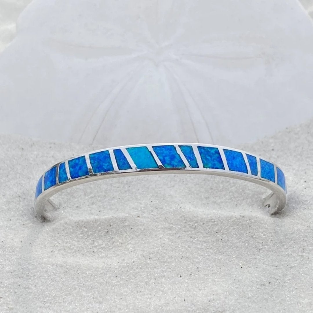 BRACELET BLEU OPALE | ARGENT