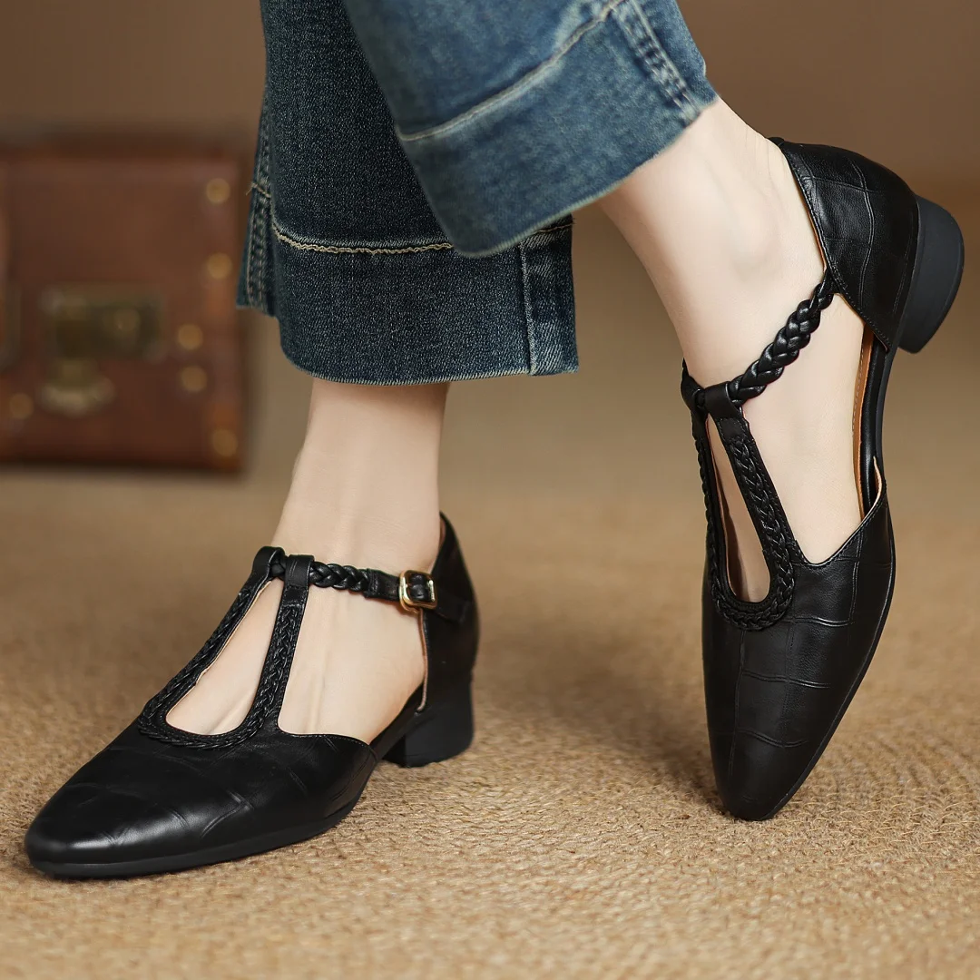 GINEVRA | CHAUSSURES CLASSIQUES EN CUIR TRESSÉ