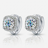 BOUCLES D'OREILLES CARRÉ | OR BLANC
