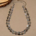 Bohemian Floral Swirl Spiral Pattern Short Choker Necklace