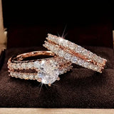 Eternal Radiance Ring Set | White Gold