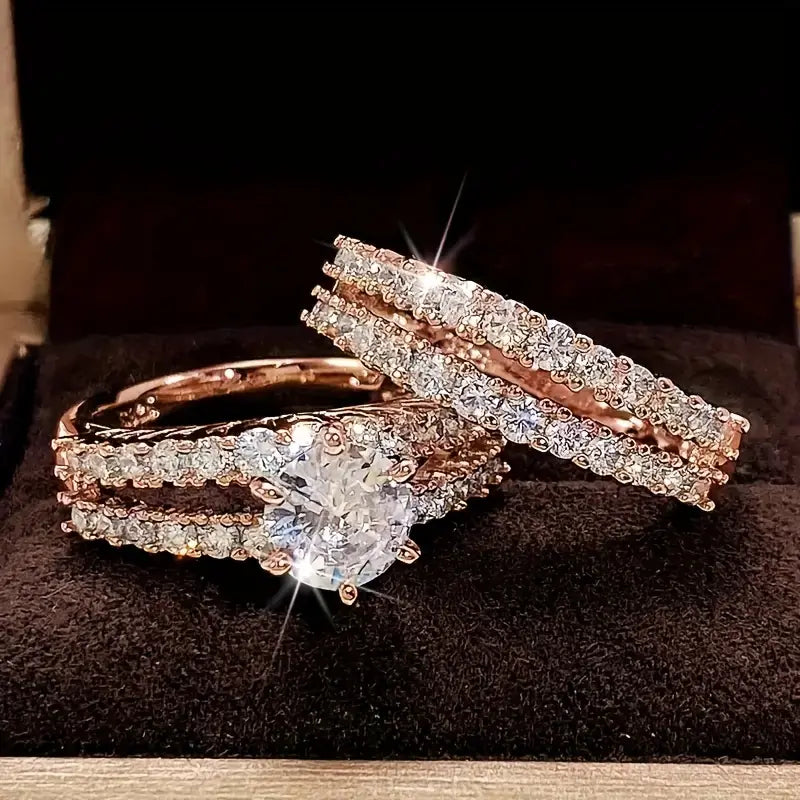 Eternal Radiance Ring Set - Gold