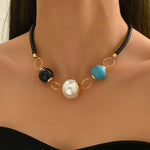 COLLIER BOHÈME MINIMALISTE PERLEETTURQUOISE PERLE