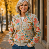 XANTHE | VESTE IMPRIMÉE JARDIN FLEURI VINTAGE
