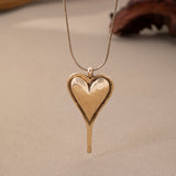 Bohemian Minimalist Heart Pendant Necklace