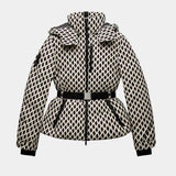 ÉLODIANE | VESTE MATELASSÉE BEIGE À CEINTURE