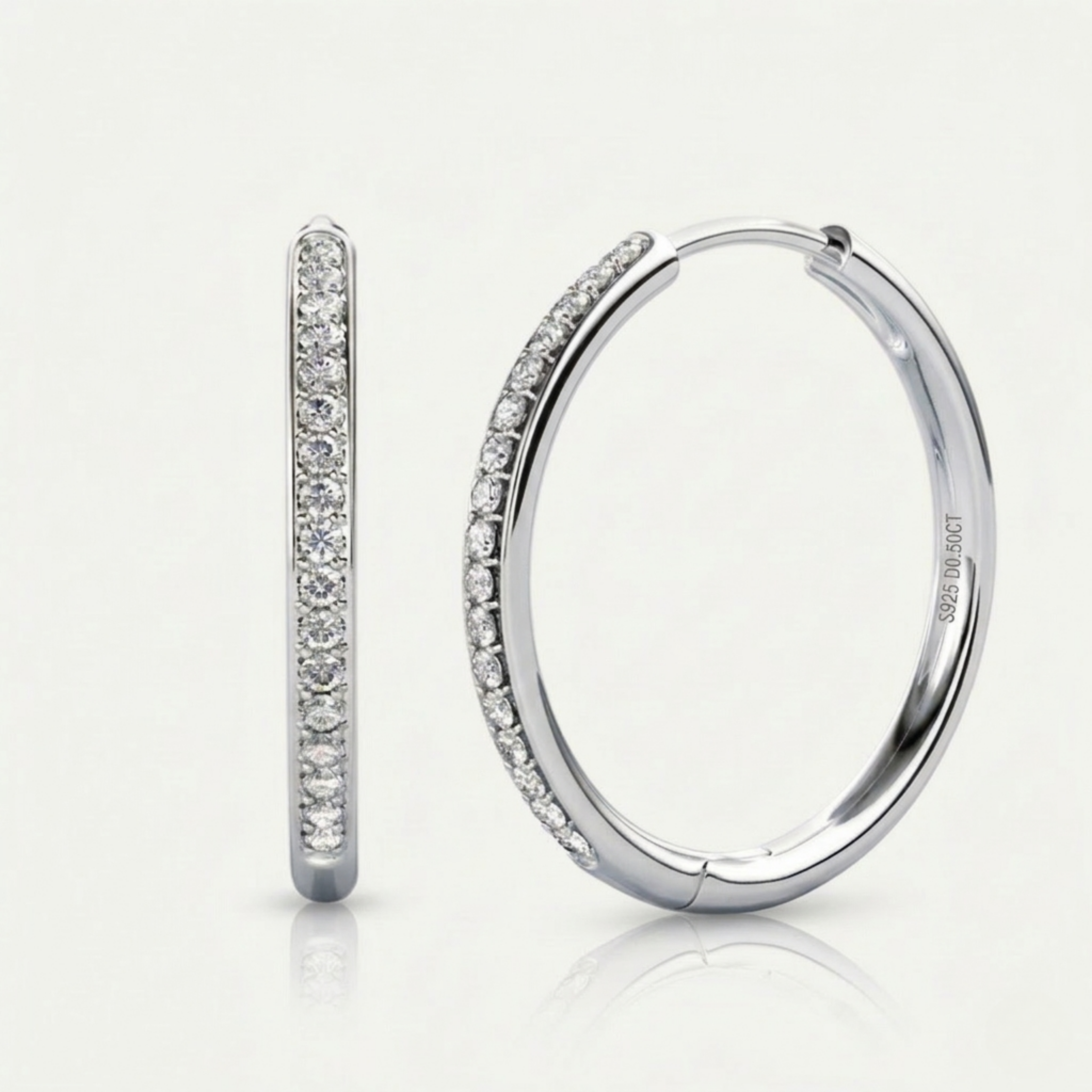 Lisa Earrings | White Gold