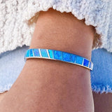 BRACELET BLEU OPALE | ARGENT