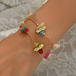 Boho Multicolor Beaded Charm Bracelet