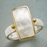Vintage Bohemian Geometric Moonstone Ring