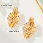 Bohemian Gold Plated Irregular Geometric Stud Earrings