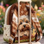 Yorkie Truck Quilted Backpack