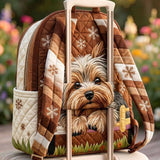 Yorkie Truck Quilted Backpack