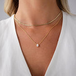 Halo Layered Necklace | Gold