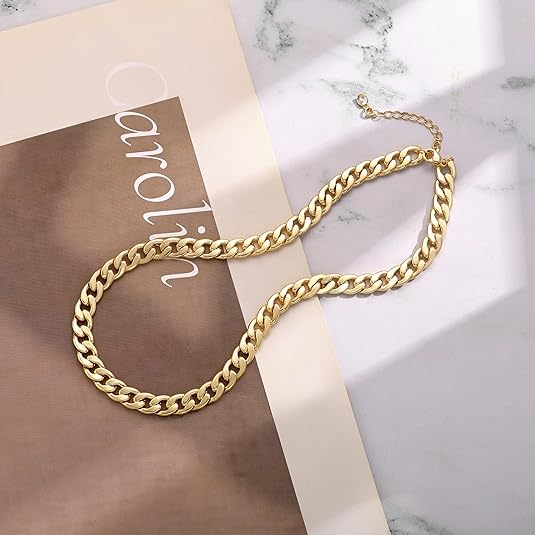 Chunky Cuban Link Necklace - Gold
