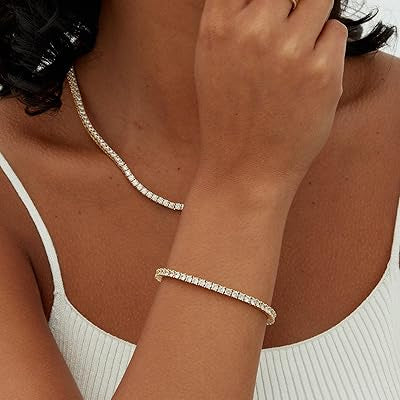 Moissanite Tennis bracelet  Gold