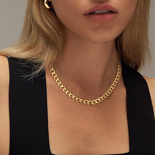 Chunky Cuban Link Necklace - Gold