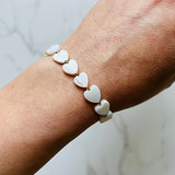 Bohemian Natural Stone Shell Heart Bracelet