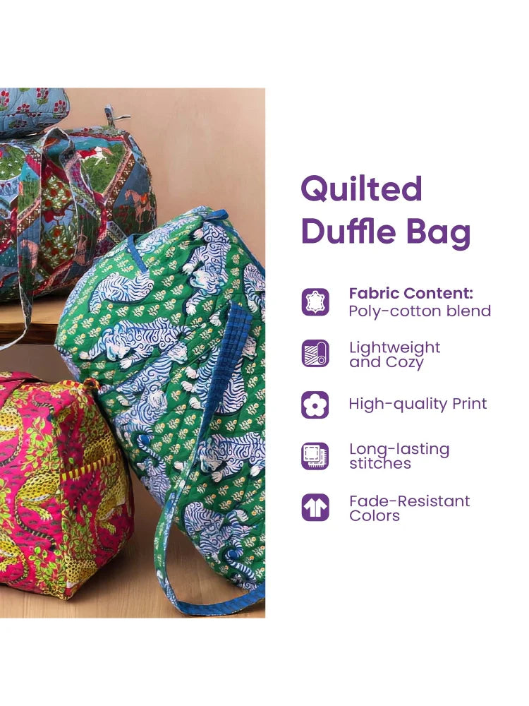 Rose Love Quilted Duffle Bag