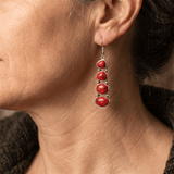 BOUCLES D'OREILLES VINTAGE TURQUOISE IMPOSANT GOUTTE
