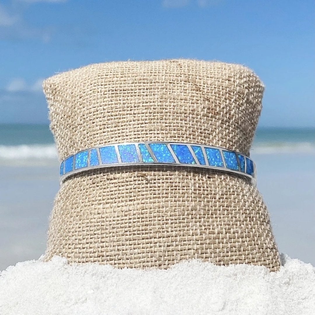 BRACELET BLEU OPALE | ARGENT
