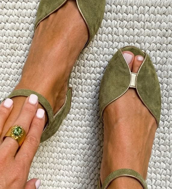 Manon | Sandales Élégantes en Couleur Sauge