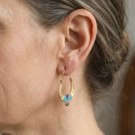 Retro Bohemian Textured Geometric Hoop Earrings