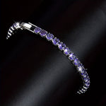 Elegant Boho Purple Zirconia Crystal Tennis Bracelet
