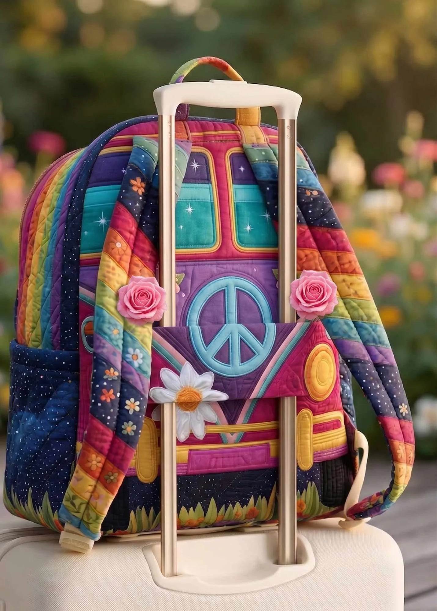 Hippie Van Quilted Backpack