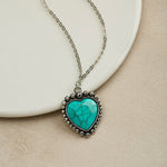 Vintage Bohemian Turquoise Ornament Pendant Necklace