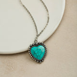 Vintage Bohemian Turquoise Ornament Pendant Necklace