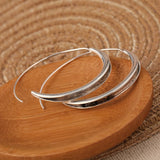 Handcrafted Retro Boho Copper Hoop Earrings
