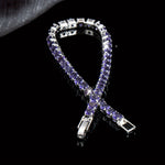 Elegant Boho Purple Zirconia Crystal Tennis Bracelet