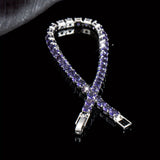 Elegant Boho Purple Zirconia Crystal Tennis Bracelet
