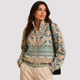 SYBILLA | VESTE BORDURE BOTANIQUE FLORALE VINTAGE