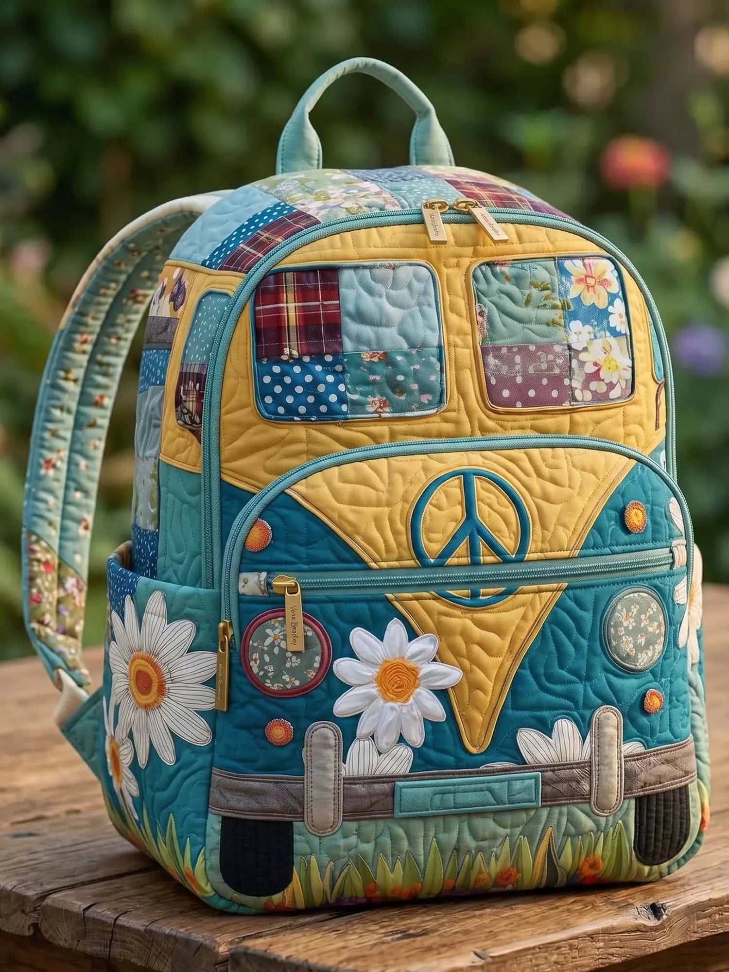 Hippie Van Quilted Backpack
