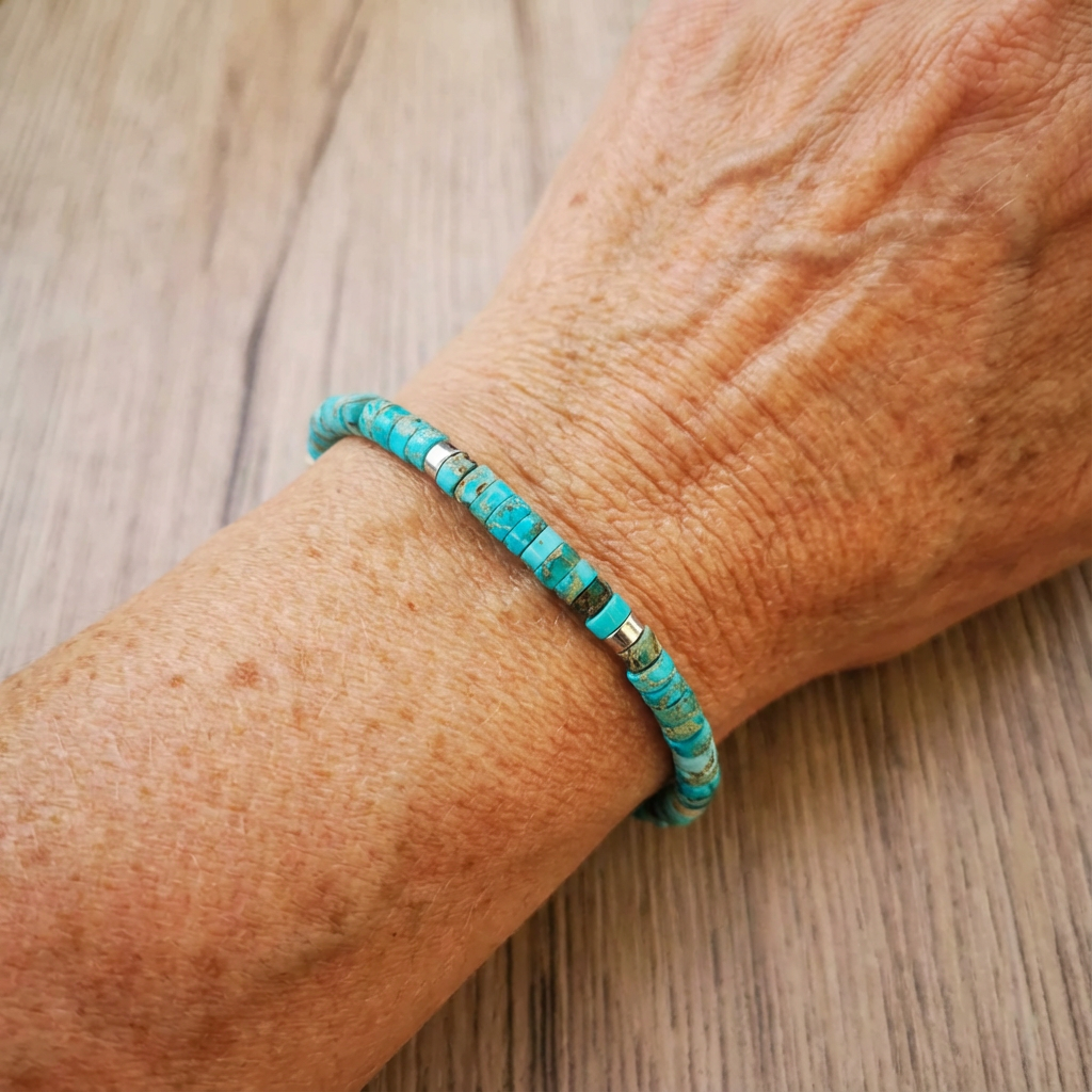 BRACELET INTEMPOREL DÉLICAT PERLÉ TURQUOISE