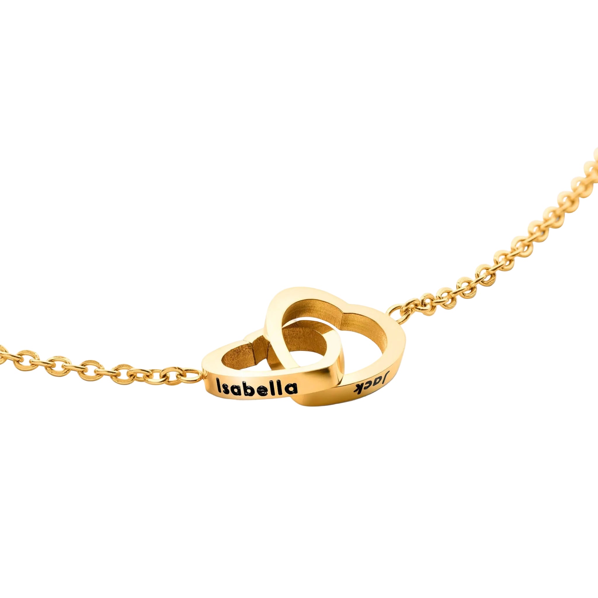 Collier Cœurs Entrelacés Personnalisé