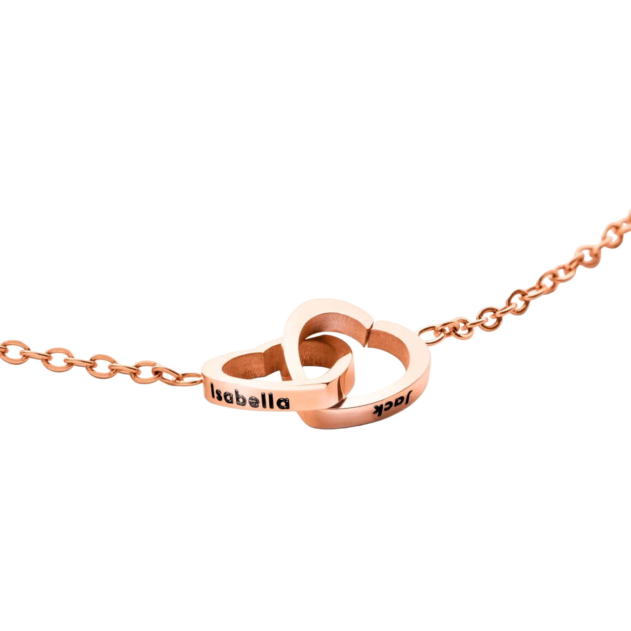 Collier Cœurs Entrelacés Personnalisé
